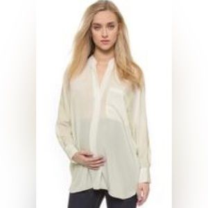 Hatch Maternity Hudson Blouse, Ecru, Hatch size 2
